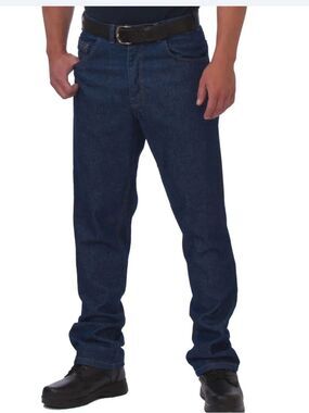 BIG BILL FR Relaxed Fit Jeans - Pre-washed 5 pockets blue sz 38 flame resistant